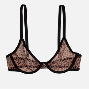 CUUP leopard plunge bra C36 BNIB